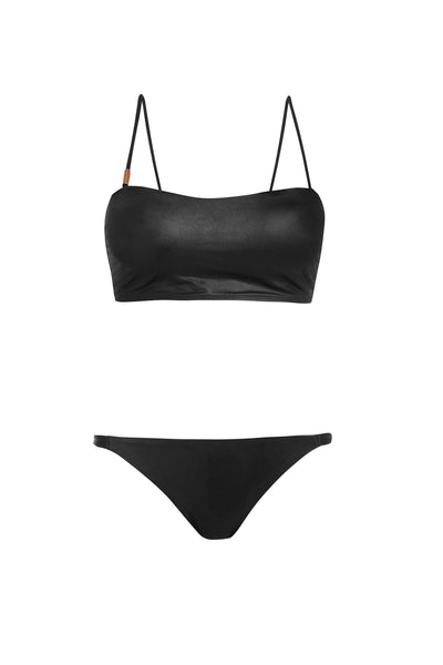 NIKKI bikini set in black wet effect