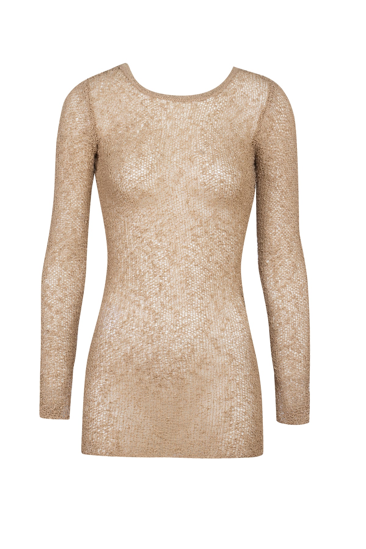 Gaia knit dress, nude