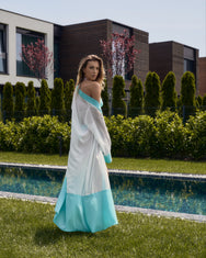 Amira Cover-up in white and mint