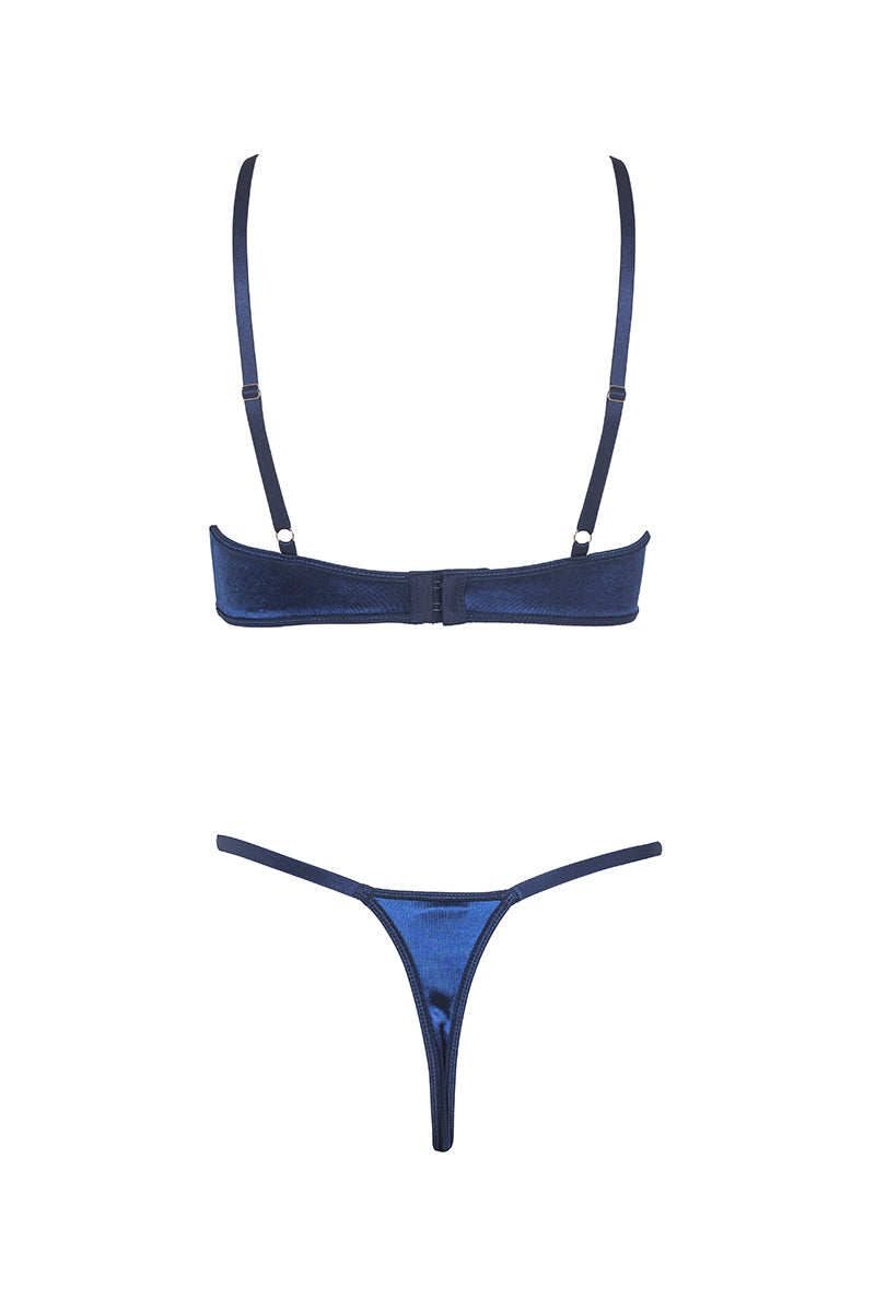 AMINA matching set in midnight blue