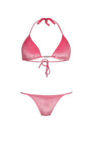 LOLA Bikini Set in Pink Velvet